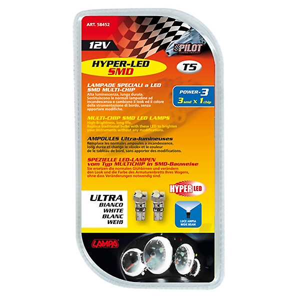 T5 12V Λευκο 3SMDX1CHIPS HYPER-LED2 - Thumbnail 4