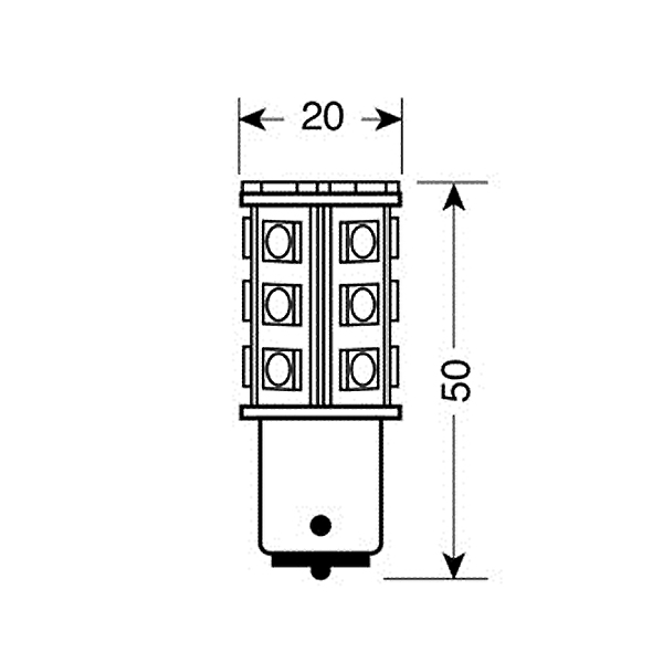 Λαμπακι P21W 12V BA15S Hyper-LED 81 - Thumbnail 3