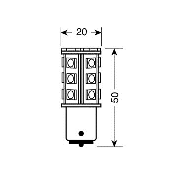 Λαμπακι P21/5W 12V BAY15D Hyper-LED 81 - Thumbnail 3