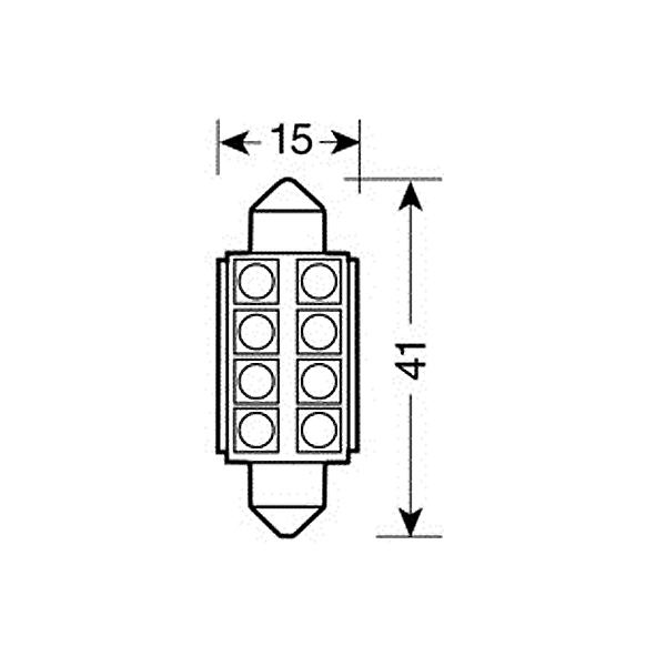 Λαμπακι Πλαφονιερας 15X41MM Hyper-LED 24 - Thumbnail 3