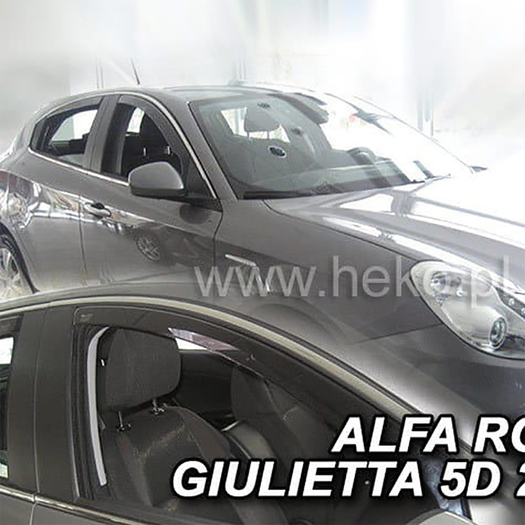 Ανεμοθραυστες Για Alfa Romeo Giulietta 5D 2010- Ζευγαρι Απο Ευκαμπτο Φιμε Πλαστικο HEKO - 2 Τεμ.