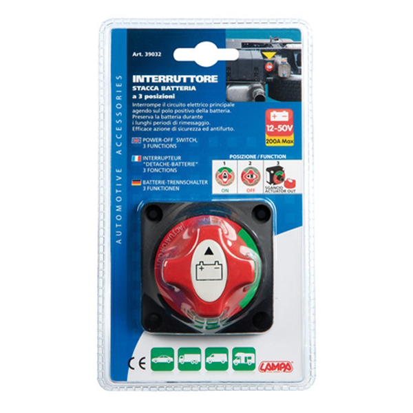 Διακοπτης Γενικου Ρευματος Μπαταριας 12-24V 200A - Thumbnail 5