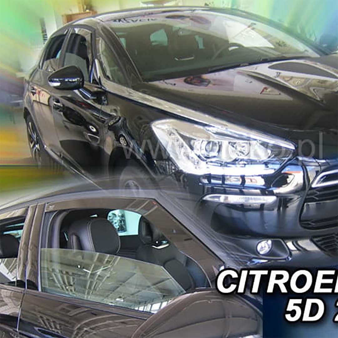 Ανεμοθραυστες Για Citroen DS5 5D 2012-2018 Ζευγαρι Απο Ευκαμπτο Φιμε Πλαστικο HEKO - 2 Τεμ.