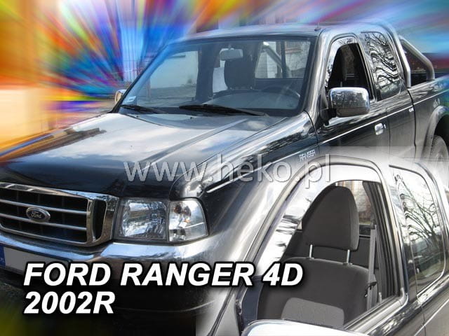 Ανεμοθραυστες Για Mazda B2500 / B2600 / Ford Ranger 2D/ 4D / Ranger 1μιση Καμπινα Extra Cab 1997-2007 Ζευγαρι Αυτοκινητου Απο Ευκαμπτο Φιμε Πλαστικο HEKO - 2 Τεμ.