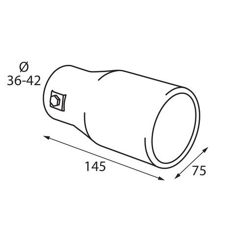 Ακρο Εξατμισης TS-35 Φ 36-42MM - Στρογγυλο - Thumbnail 3