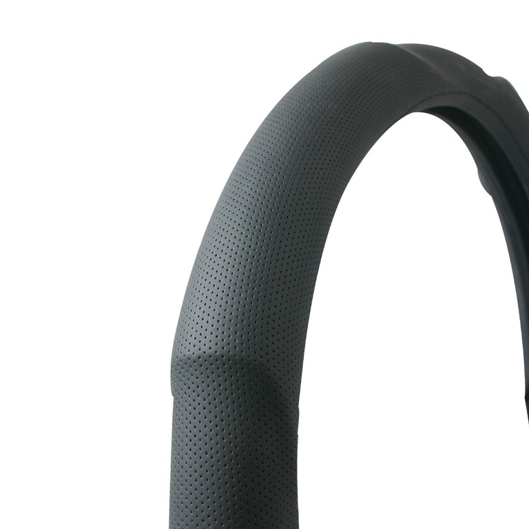 Καλυμμα Τιμονιου Kuro Premium M 37/39 Cm Μαυρο Απο Αοσμο, Μη Τοξικο, Οικολογικο Και Ανακυκλωσιμο Διατρητο Tpe Θερμοπλαστικο Ελαστομερες LAMPA - 1 Τεμ. - Thumbnail 2