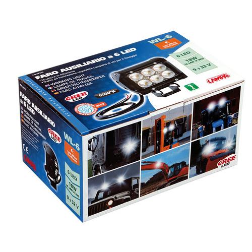 Προβολεας Εργασιας  WL-6 9/32V 6 Cree LED 18W 1560LM 6.000K (112 X 113 X 66 Mm) Με Φως Διαθλασης -1τεμ. - Thumbnail 3