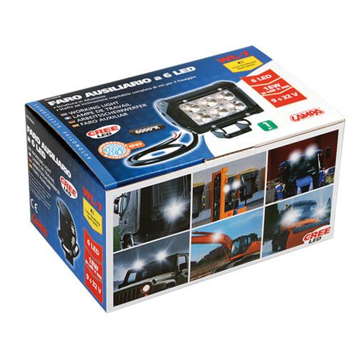 Προβολεας Εργασιας  Cree LED WL-7 10/32V 6LED 18W 1560LM 6.000K Με Φως Καρφι (112 X 113 X 66 MM)-1ΤΕΜ. - Thumbnail 3