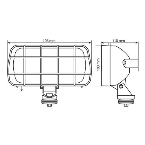 Προβολεας Εργασιας WB-2 12/24V (24V-H1-70W )  195X 100X 110 Mm Αλογονου -1τεμ. - Thumbnail 8