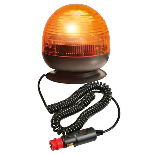 Μαγνητικος Φαρος RH-4 12V/24V (πορτοκαλι/κοντος/στρογγυλος Με Φις Αναπτηρα - 130 Χ 135 Mm)
