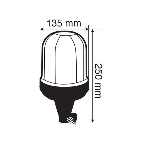 Φάρος Βιδωτός  RL-2 12V/24V Με Din 135X250MM - Thumbnail 3
