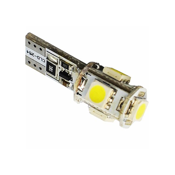 Λάμπα W5W 5XSMD 5050 Με Can-bus 12V Λευκή 2τεμ. - Thumbnail 2
