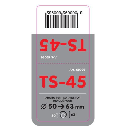 Ακρο Εξατμισης TS-45 50-63MM - Λοξο 90 Μοιρες - Thumbnail 3