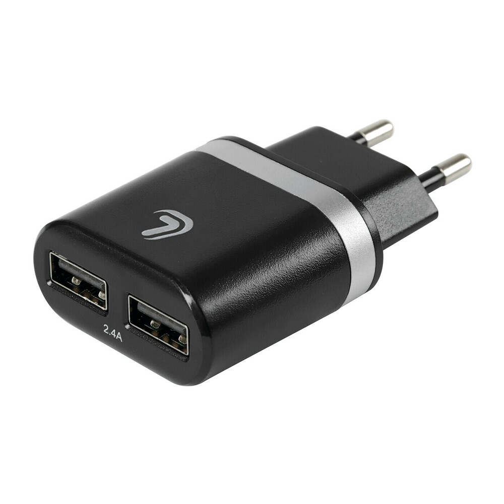 Lampa – Φορτιστής Πρίζας 220V σε 2 USB 5V 2.4A για Κινητά Smartphones Tablet Universal – 1 Τεμ. (L3894.9/T)
