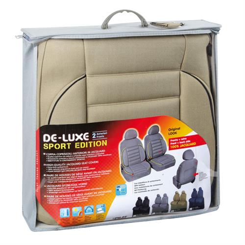 Καλύμματα Καθισμάτων De-luxe Sport Edition 2τεμ. Μπεζ - Thumbnail 3