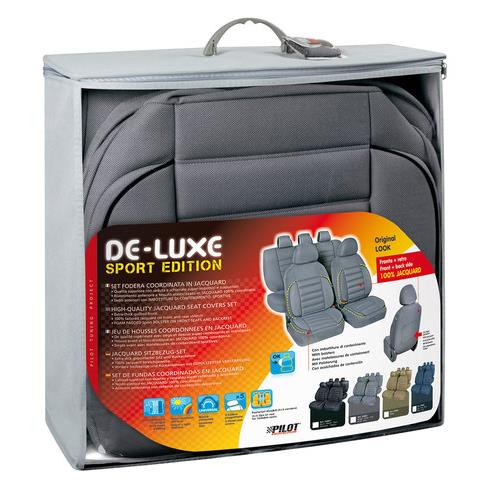 Καλύμματα Καθισμάτων De-luxe Sport Edition Υφασμα Jacquard Σετ 4τεμ. Γκρι - Thumbnail 3