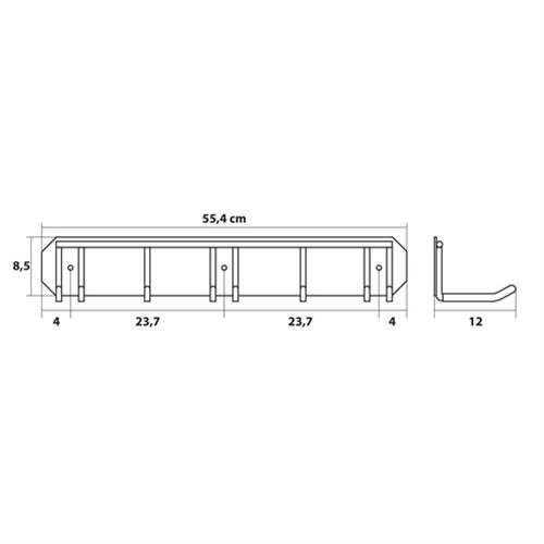 Κρεμαστρα/organizer Τοιχου Garaze Wall 554 Χ 85 Χ 120 Mm - Thumbnail 4