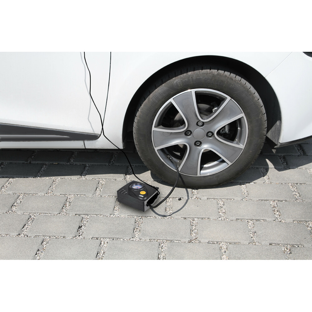 Κομπρεσέρ Ελαστικών 12V 450ML Με Υγρό Επισκευής 450ML Μανόμετρο Και Μετρητή Πίεσης - Thumbnail 12