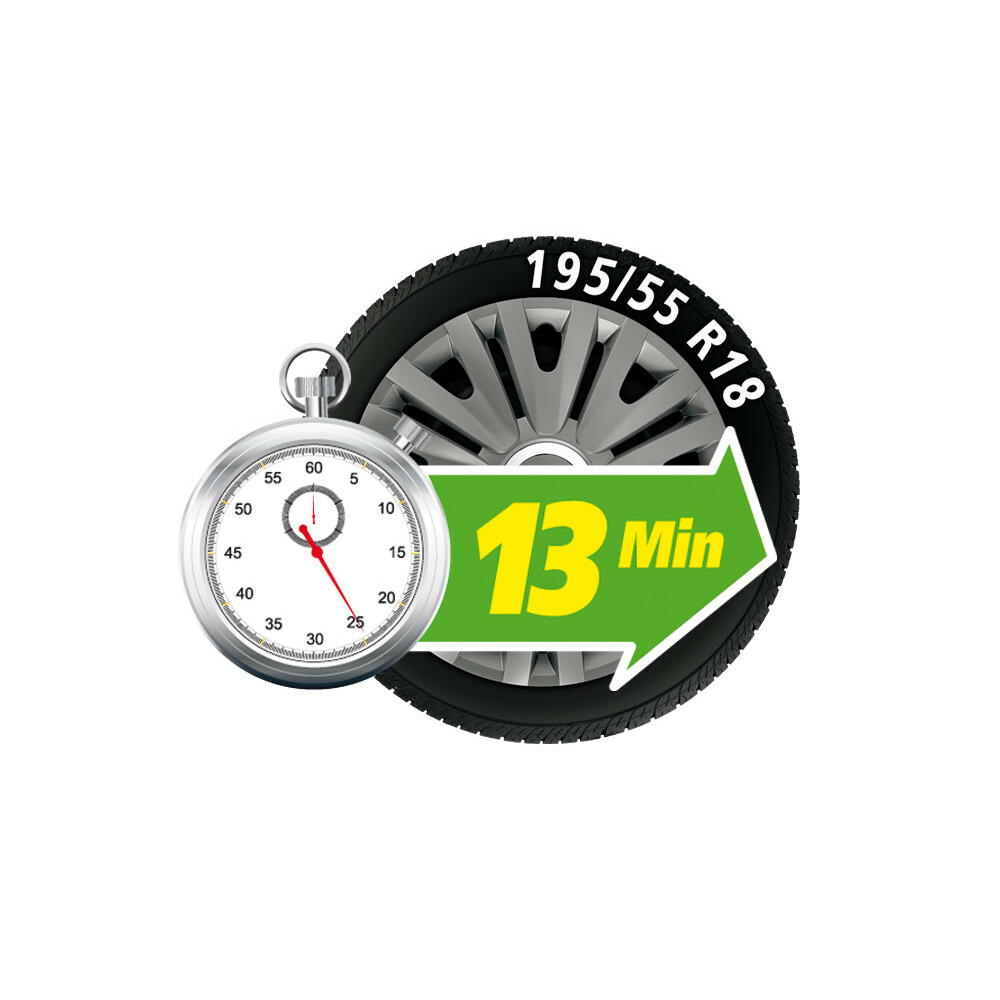 Κομπρεσέρ Ελαστικών 12V 450ML Με Υγρό Επισκευής 450ML Μανόμετρο Και Μετρητή Πίεσης - Thumbnail 14