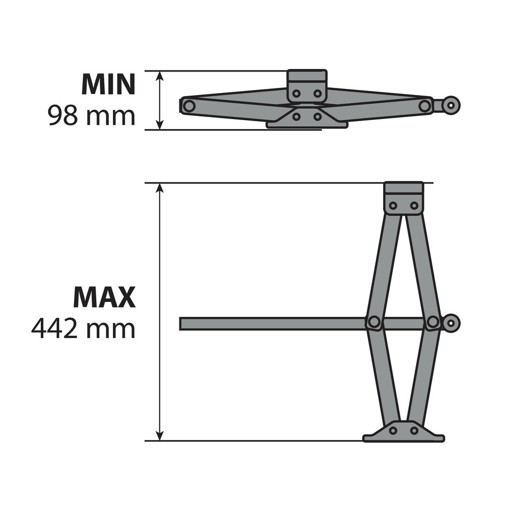 Γρυλος Μηχανικος 2 Τονων 2.000KG Για SUV/4X4 98MM-442MM - Thumbnail 4