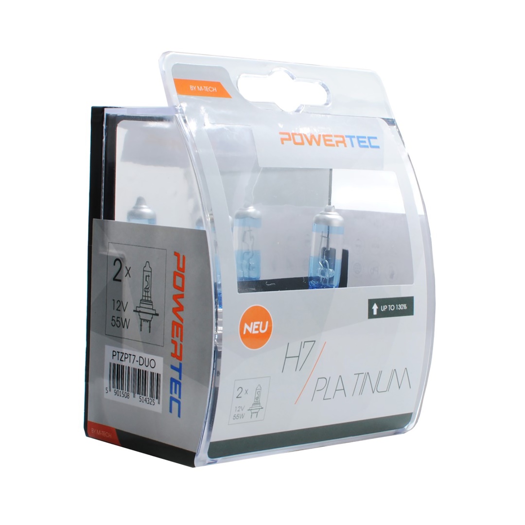 H7 12V 55W 3.250K +130% PX26D Powerteck Platinum 2τεμ. M-TECH - Thumbnail 2