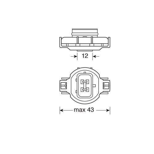 PS24W 12V 24W 450LM PG20-3 Standard Line 1τεμ. Σε Blister - Thumbnail 4