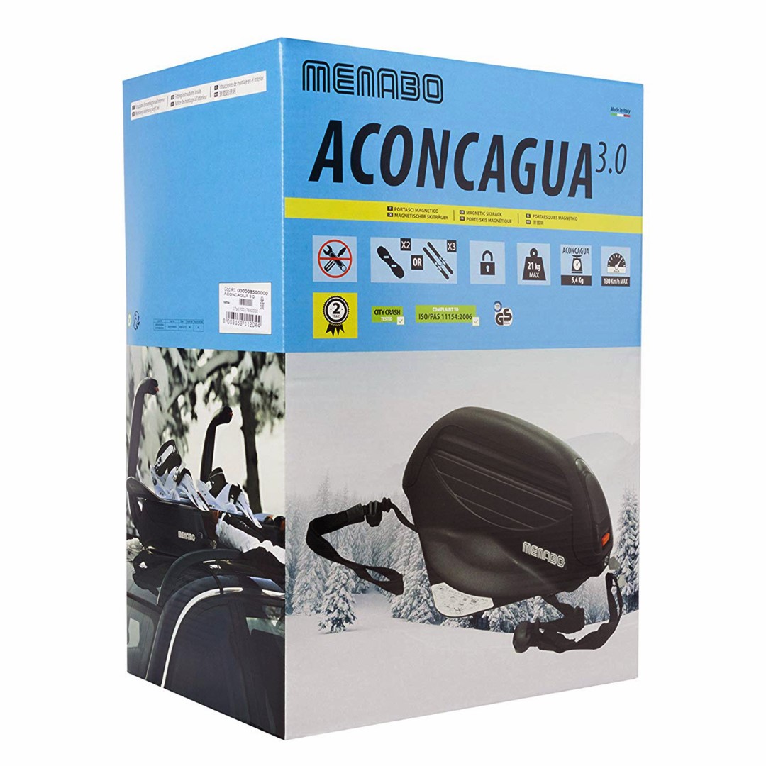 Βαση Σκι Οροφης Μαγνητικη Aconcagua MENABO (3 Ζευγαρια Σκι /2 Snowboards) - Thumbnail 12