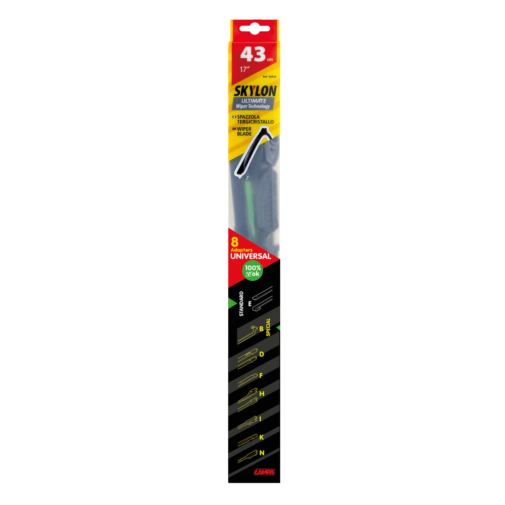 LAMPA – Υαλοκαθαριστήρας Skylon Multi-fit System 43CM 17" Αεροδυναμικής Σχεδίασης, Για Αθόρυβη Καθαριότητα – 1 Τεμ. (1931.6) - Thumbnail 5