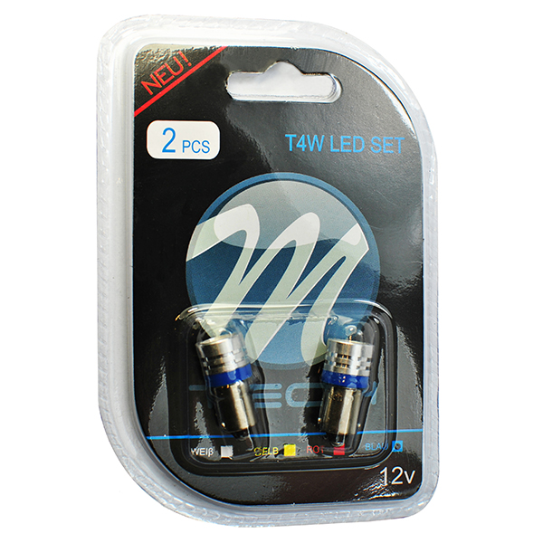 T4W 12V 1W BA9S (μινιον) LED 1XHP Μπλε Blister 2τεμ - Thumbnail 2