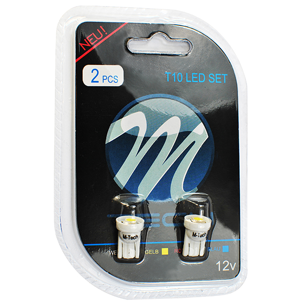 T10 W5W 12V W2,1X9,5D LED 1XSMD5050 Λευκο (καρφωτο Ακαλυκο) Blister 2τεμ. M-TECH - Thumbnail 2