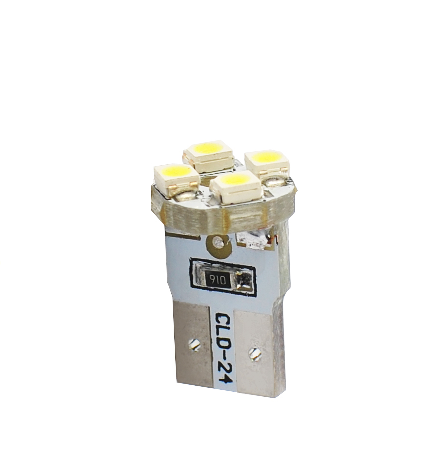 W5W 12V T10 W2,1X9,5D LED 4XSMD3528 Λευκο (καρφωτο Ακαλυκο) Blister 2τεμ.