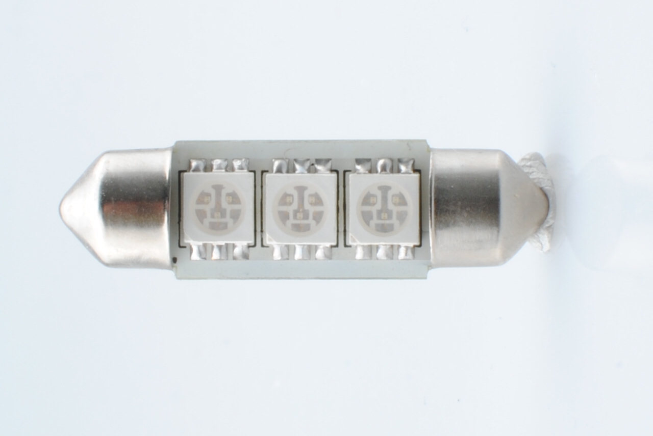 Λαμπακια Πλαφονιερας C5W/C10W 12V 0,72W SV8,5 36MM Can-bus LED 3XSMD5050 Premium Μπλε Blister 2τεμ