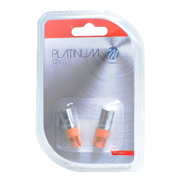 T10 W5W 12V W2,1X9,5D LED 1XCREE Λευκο (καρφωτο Can-bus) Blister 2τεμ. M-TECH - Thumbnail 2