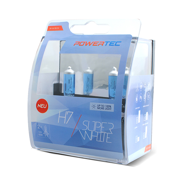 H7 12V 55W 3.450K PX26D Powerteck Superwhite 2τεμ. - Thumbnail 2