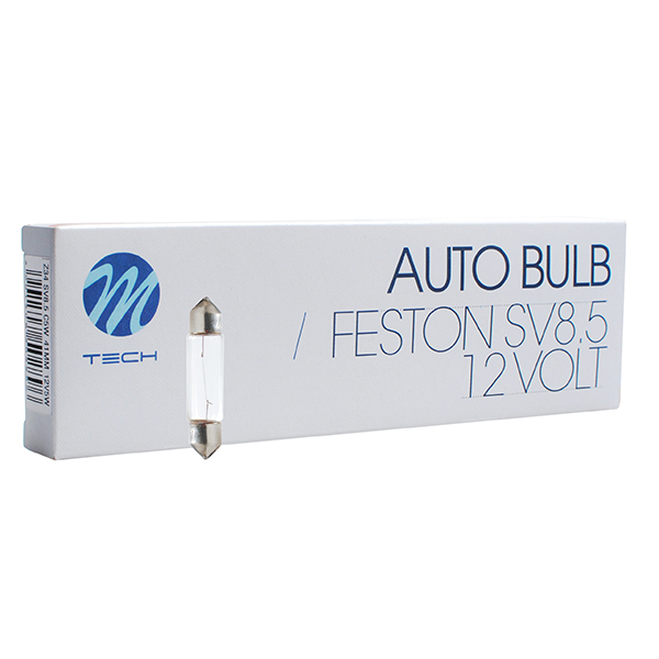Λαμπακια Πλαφονιερας 5W 12V SV8,5 41MM Standard Αλογονου Κουτι 10τεμ. - Thumbnail 2