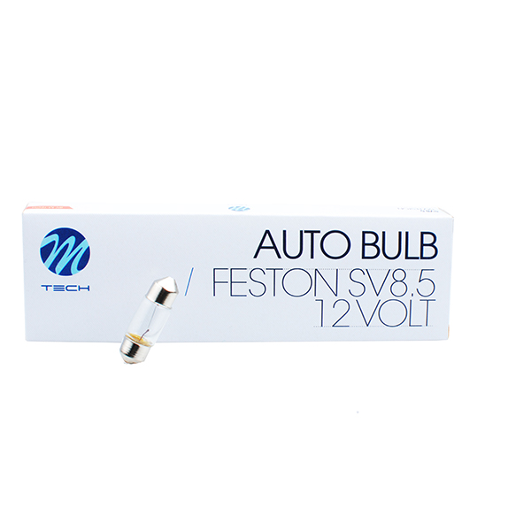 Λαμπακια Πλαφονιερας 10W 12V SV8,5 36MM Standard Αλογονου Κουτι 10τεμ. - Thumbnail 2