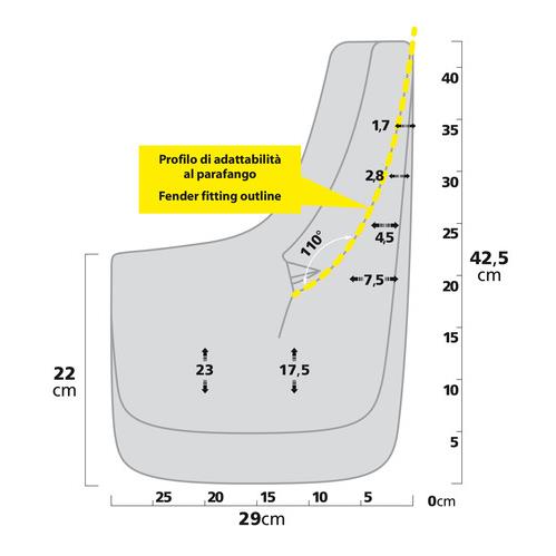 Λασπωτηρες Splash-guards Contour Suv 29X42,5CM TYPE-7 2τεμ. - Thumbnail 2