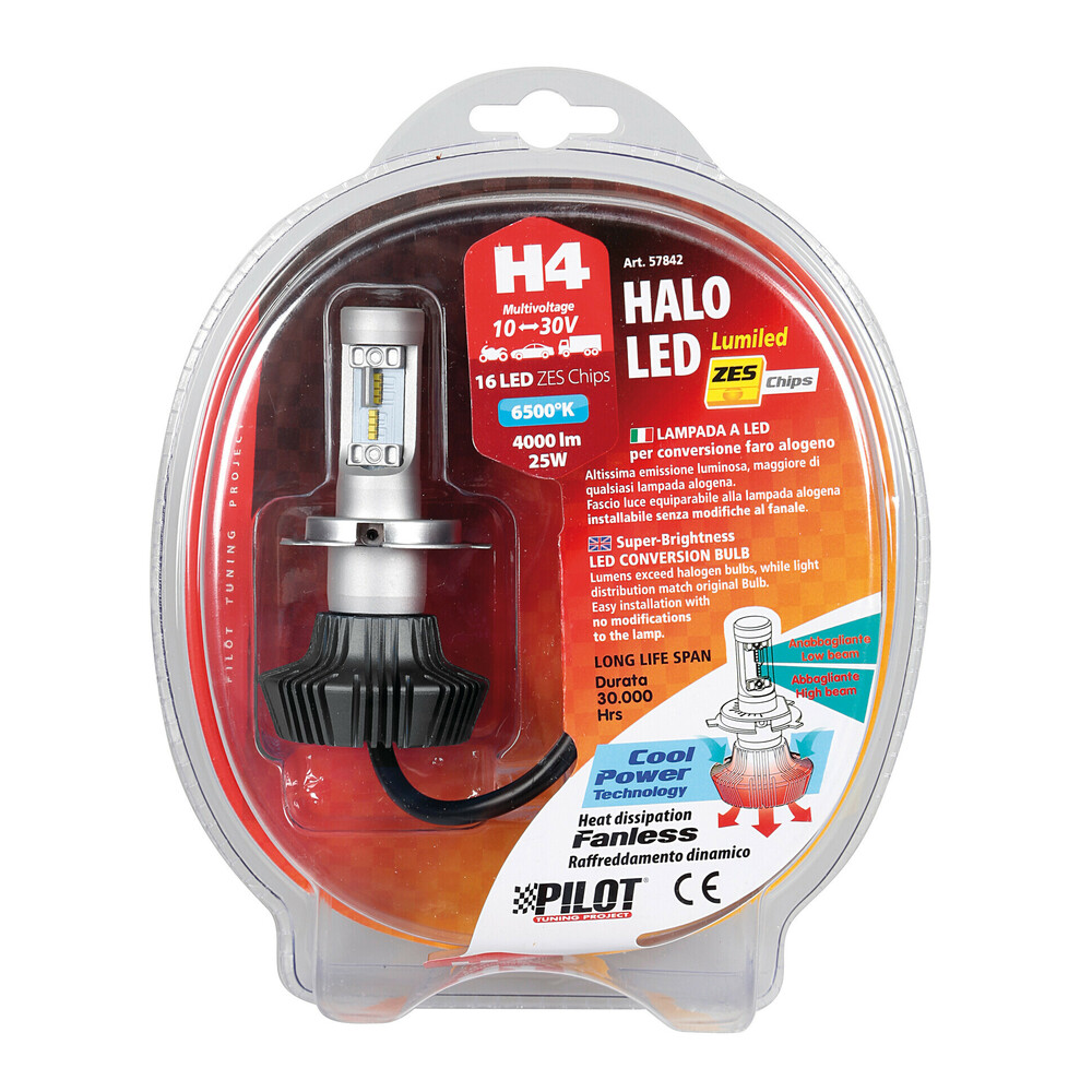 LAMPA - Λάμπα H4 LED 12/24V 6.500K 4000LM 25W P43T Halo LED Serie 1 Με 16 LED Zes Chips - 1 LED Kit (L5784.2) - Thumbnail 11