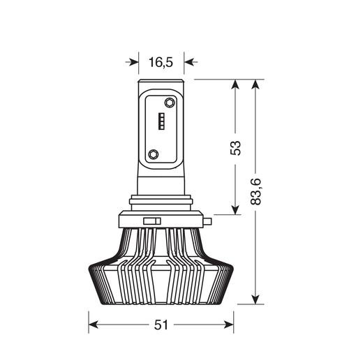 HB3 9005 10-30V 6.500K 4.000LM 25W P20D Halo LED 8LED Zes Chips 1τεμ. - Thumbnail 3
