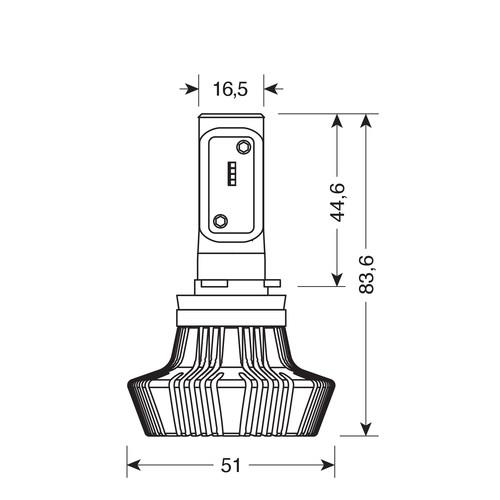 H9 10-30V 6.500K 4.000LM 25W PGJ19-5 Halo LED 8LED Zes Chips 1τεμ. - Thumbnail 3