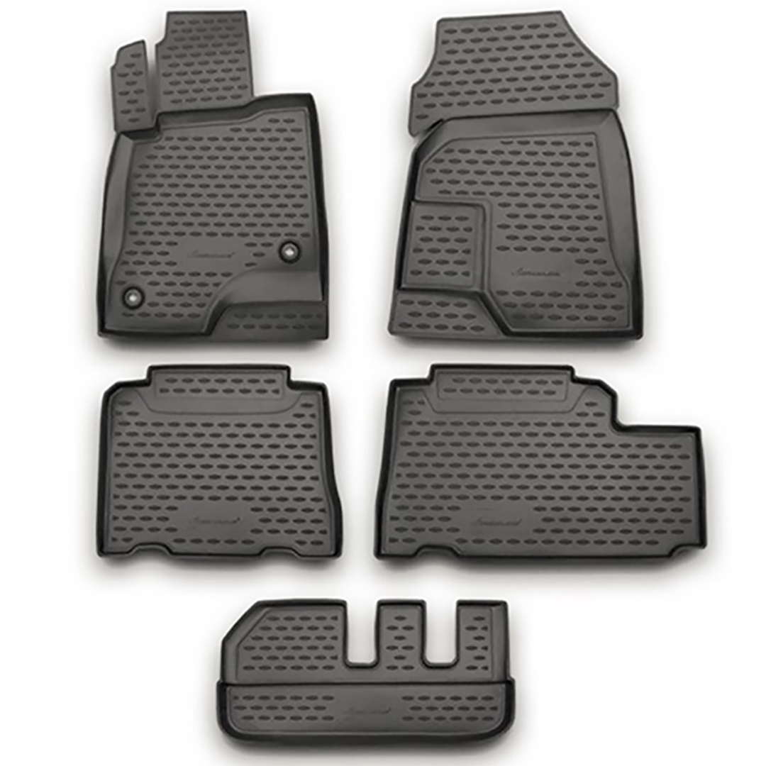 ΠΑΤΑΚΙΑ ΣΕ ΣΚΑΦΗ TPE ΛΑΣΤΙΧΟ ΓΙΑ CHEVROLET CAPTIVA 2011-2015  ΣΕ ΑΝΘΡΑΚΙ ΣΚΟΥΡΟ ΓΚΡΙ ΧΡΩΜΑ NOVLINE - 5 ΤΕΜ.