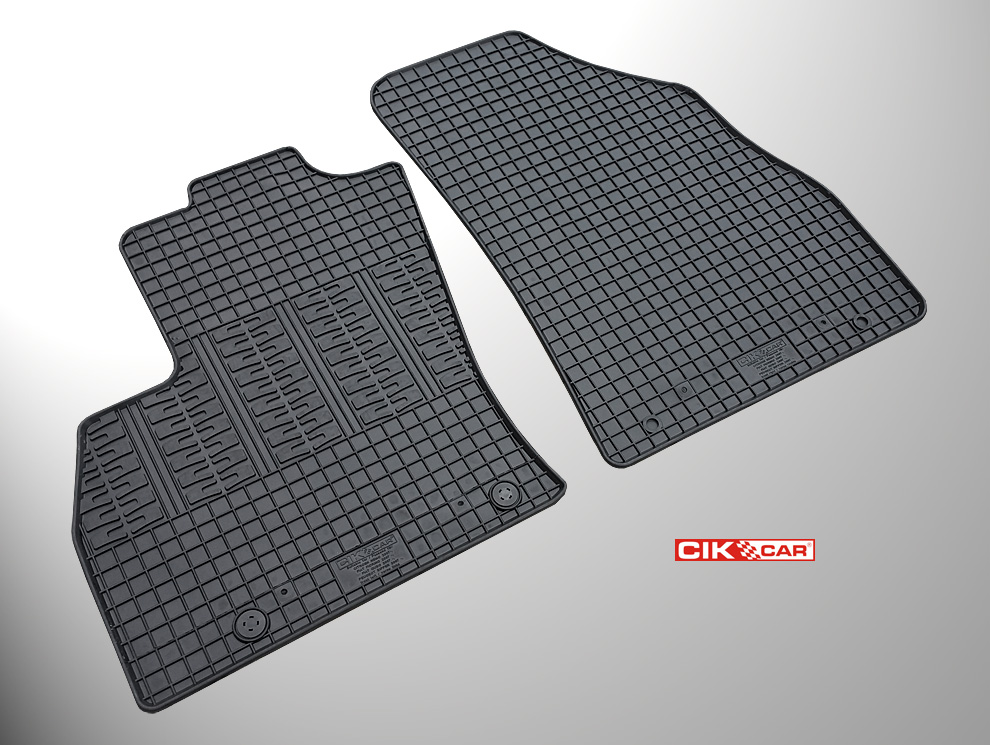 CIK - Πατακια Αυτοκινητου Απο Λαστιχο Για Citroen Nemo 12/2008 / Fiat Fiorino 11/2007+ / Fiat Qubo 09/2008-05/2020 / Peugeot Bipper 05/2008-03/2014 / Peugeot Bipper Tepee 03/2009-12/2017 Σε Μαυρο Χρωμα Με Κουμπωματα - 2 Τεμ. (RM.CI.0010/CK) - Thumbnail 3