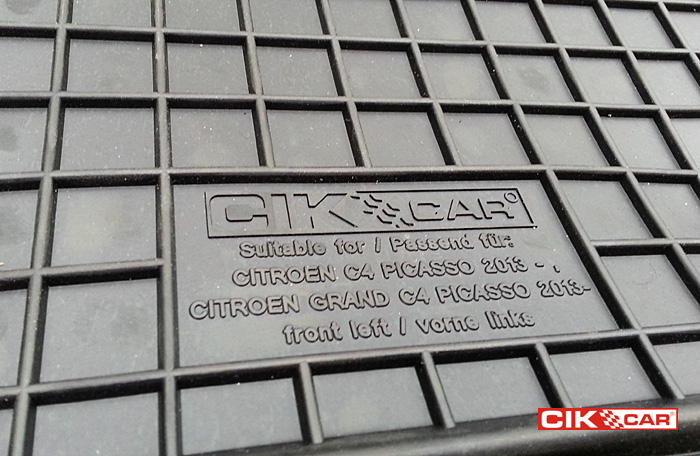 CIK - Πατακια Αυτοκινητου Απο Λαστιχο Για Citroen C4 Picasso 5D 2014-2018 Σε Μαυρο Χρωμα Με Κουμπωματα - 4 Τεμ. (RM.CI.0006/CK) - Thumbnail 3