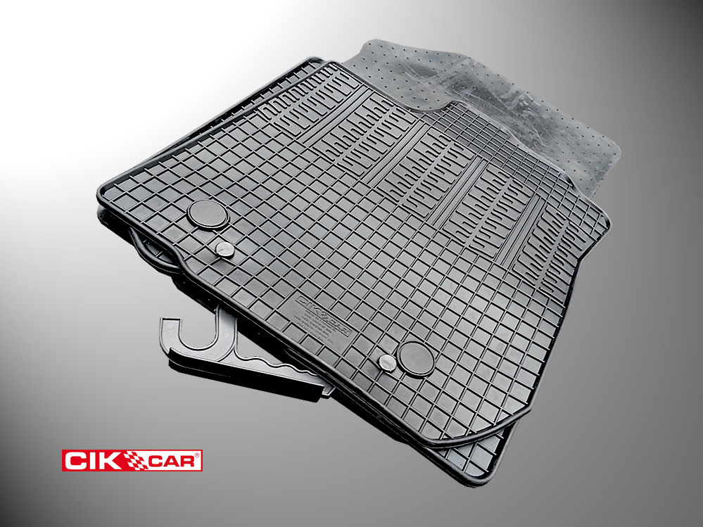 CIK - Πατακια Αυτοκινητου Απο Λαστιχο Για Dacia Logan 2012+ / Dacia Sandero 2012-2020 / Dacia Sandero Stepway 2012-2020 Σε Μαυρο Χρωμα Με Κουμπωματα - 4 Τεμ. (RM.DAC.0001/CK) - Thumbnail 2
