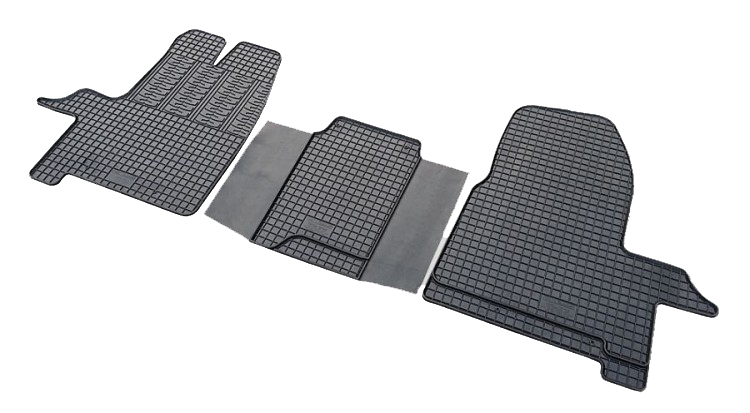 CIK - Πατακια Αυτοκινητου Απο Λαστιχο Για Ford Transit 2/3θεσιο 2014+ / Tourneo Custom 2/3θεσιο 2012+ (1η Σειρα Καθισματων) Σε Μαυρο Χρωμα Χωρις Κουμπωματα - 3 Τεμ. (RM.FO.0001/CK) - Thumbnail 3