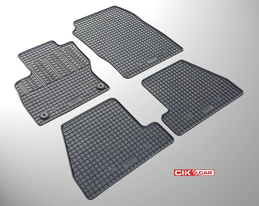 Cik - ΠΑΤΑΚΙΑ ΑΥΤΟΚΙΝΗΤΟΥ ΑΠΟ ΛΑΣΤΙΧΟ ΓΙΑ FORD FOCUS FACELIFT 2014-2018 ΣΕ ΜΑΥΡΟ ΧΡΩΜΑ ΜΕ ΚΟΥΜΠΩΜΑΤΑ - 4 ΤΕΜ. (RM.FO.0013/CK)