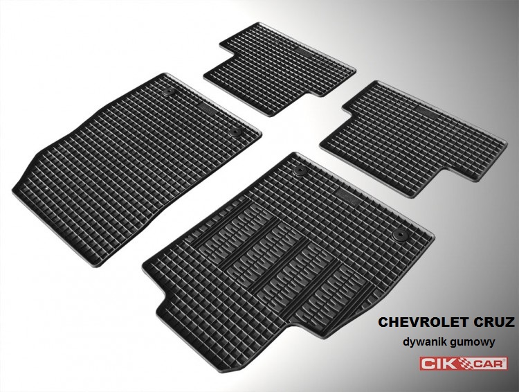 Cik - ΠΑΤΑΚΙΑ ΑΥΤΟΚΙΝΗΤΟΥ ΑΠΟ ΛΑΣΤΙΧΟ ΓΙΑ CHEVROLET CRUZE 2008-2016 / OPEL ASTRA J 2009-2016 ΣΕ ΜΑΥΡΟ ΧΡΩΜΑ ΜΕ ΚΟΥΜΠΩΜΑΤΑ - 4 ΤΕΜ. (RM.CH.0001/CK)