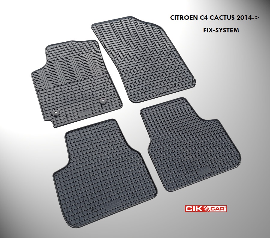 CIK - Πατακια Αυτοκινητου Απο Λαστιχο Για Citroen C4 Cactus 2014-10/2020 Σε Μαυρο Χρωμα Με Κουμπωματα - 4 Τεμ. (RM.CI.0003/CK) - Thumbnail 6