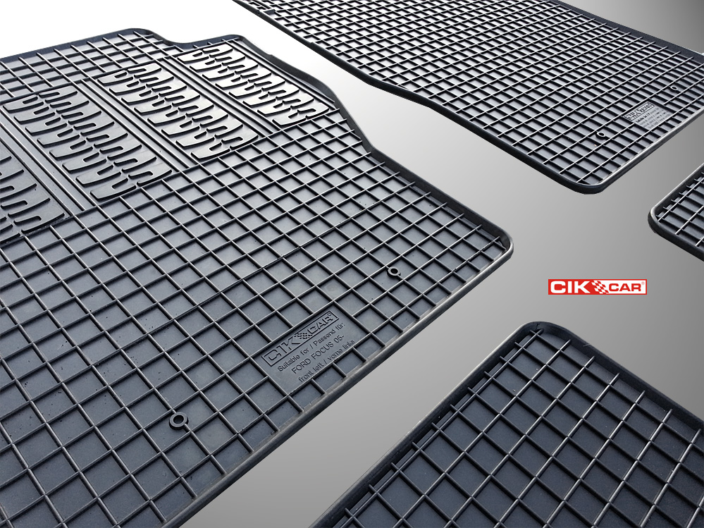 CIK - Πατακια Αυτοκινητου Απο Λαστιχο Για Ford Focus 2 2005-2011 Σε Μαυρο Χρωμα Χωρις Κουμπωματα - 4 Τεμ. (RM.FO.0003/CK) - Thumbnail 3
