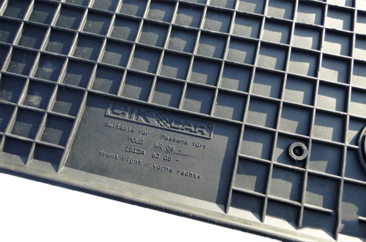 CIK - Πατακια Αυτοκινητου Απο Λαστιχο Για Seat Ibiza 2008-2017 / Ibiza Facelift 2013-2017 / Vw Polo 6R 2009-2017 / Skoda Fabia 2015-2021 Σε Μαυρο Χρωμα Με Κουμπωματα - 4 Τεμ. (RM.SE.0001/CK) - Thumbnail 3